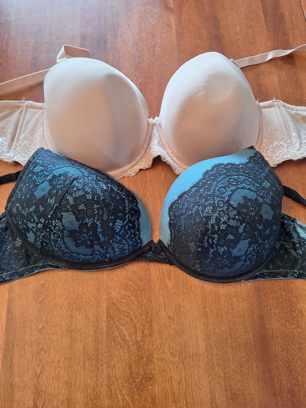 torrid Teal and Beige Lace Push-Up Bra Duo